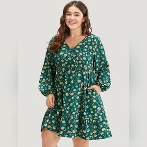 NWT BloomChic Floral Print Midi Dress 4X=26